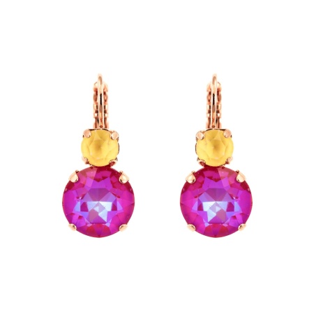 Cercei placati cu Aur roz de 24K, cu cristale Swarovski, Candy | 1037R/30-168-1RG6