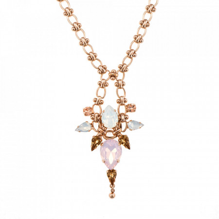 Colier placat cu Aur roz de 24K, cu cristale Swarovski, Tiara Day | 3106/3-2333RG-Multicolor-6319