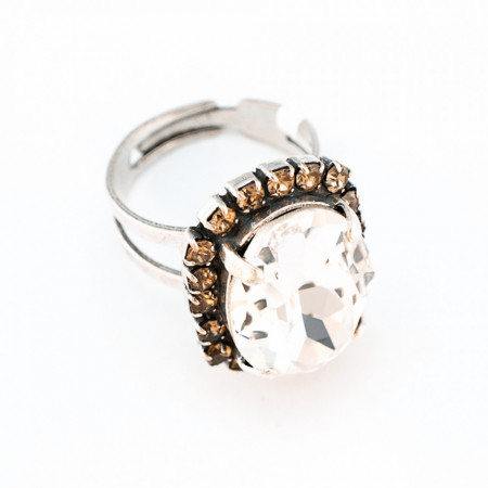 Inel placat cu Argint 925, cu cristale Swarovski, Forever | 7090/1-391100SP-Transparent-7559