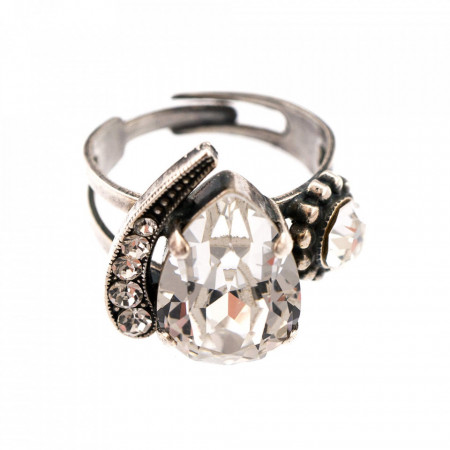 Inel placat cu Argint 925, cu cristale Swarovski, On a Clear Day | 72009-001001SP-Transparent-7749