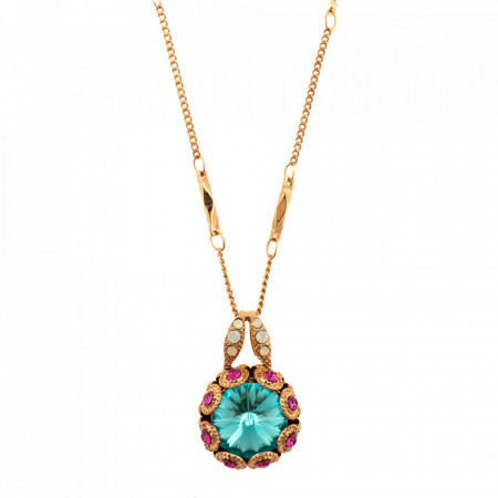 Pandantiv cu lant placat cu Aur roz de 24K, cu cristale originale, Memories of Montmartre | 5070-1146RG