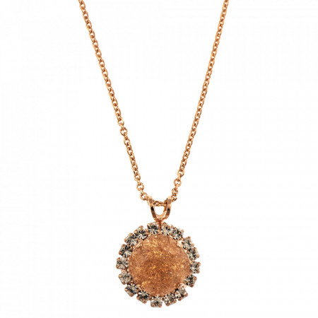 Pandantiv placat cu Aur roz de 24K, cu cristale originale, Breakfast at Tiffany’s | 5080/4-2010RG