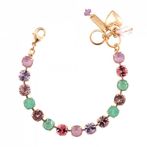 Bratara placata cu Aur roz de 24K, cu cristale Swarovski, Lavender | 4252-1910RG-Multicolor-1050