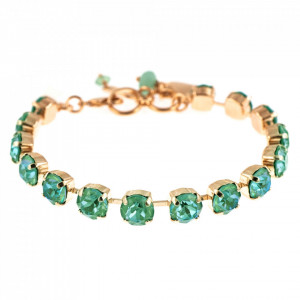 Bratara placata cu Aur roz de 24K, cu cristale Swarovski, Silky Sage DeLite | 4252-169169RG-Verde-1480