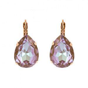 Cercei placati cu Aur roz de 24K, cu cristale Swarovski, Cappuccino DeLite | 1098/5-148RG6-Multicolor-1860