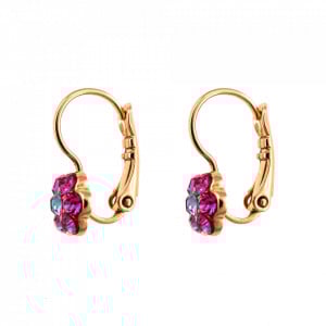 Cercei placati cu Aur roz de 24K, cu cristale originale, Memories of Montmartre | 1166/1-1146RG6