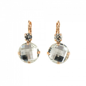 Cercei placati cu Aur roz de 24K, cu cristale Swarovski, On a Clear Day | 1506-001001RG6-Transparent-6090