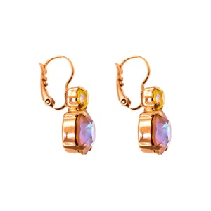 Cercei placati cu Aur roz de 24K, cu cristale Swarovski, Candy | 1037R/30-136-1RG6