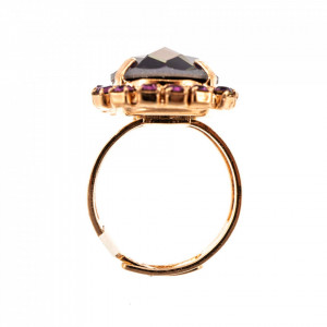 Inel placat cu Aur roz de 24K, cu cristale Swarovski, Bohemian Rhapsody | 7090/1-2044RG-Mov-8080