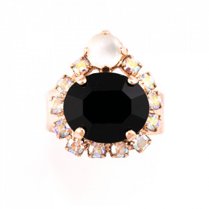 Inel placat cu Aur roz de 24K, cu cristale Swarovski, St. Martin | 7132-M87280RG-Multicolor-8300