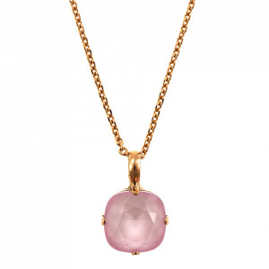 Pandantiv cu lant placat cu Aur roz de 24K, cu cristale Swarovski, Powder Rose | 5326/4-121RG-Roz-6920