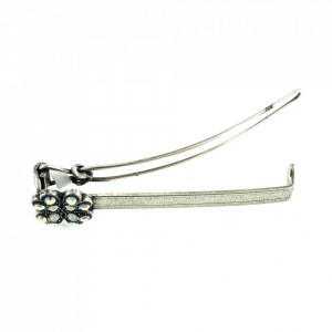 Agrafa de par placata cu Argint 925, cu cristale Swarovski, On a Clear Day | 9012-001SP-Transparent-6541