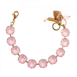 Bratara placata cu Aur roz de 24K, cu cristale Swarovski, Powder Rose | 4326/2-121121RG-Roz-1111
