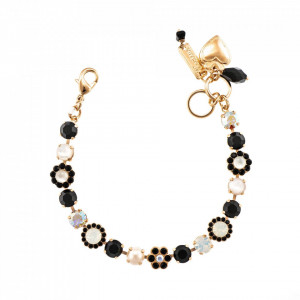 Bratara placata cu Aur roz de 24K, cu cristale Swarovski, St. Martin - Caribbean Life | 4173/3-M87-3RG-Multicolor-1001
