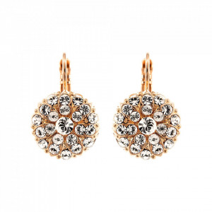 Cercei placati cu Aur roz de 24K, cu cristale Swarovski, Guardian Angel | 1029-001001RG6-Transparent-1301