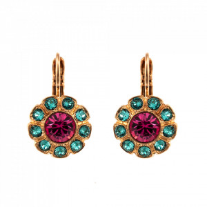 Cercei placati cu Aur roz de 24K, cu cristale originale, Memories of Montmartre | 1131-1146RG6