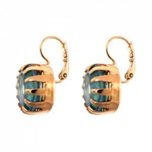 Cercei placati cu Aur roz de 24K, cu cristale Swarovski, Nightfall | 1133/1-61RRG6-Albastru-9161