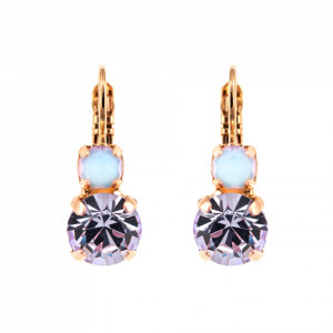 Cercei placati cu Aur roz de 24K, cu cristale Swarovski, Purple Rain | 1190-M83371RG6-Multicolor-5461