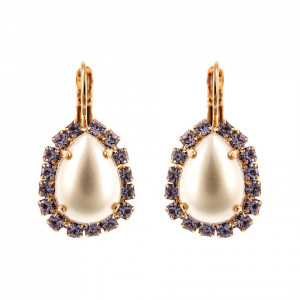 Cercei placati cu Aur roz de 24K, cu cristale Swarovski, Romance | 1032/11-139-10RG6-Multicolor-1401