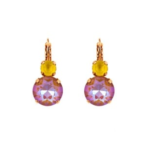 Cercei placati cu Aur roz de 24K, cu cristale Swarovski, Candy | 1037R/30-136-1RG6