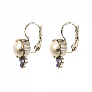 Cercei placati cu rodiu, cu cristale Swarovski, Romance | 1010-139-10RO6-Multicolor-1711