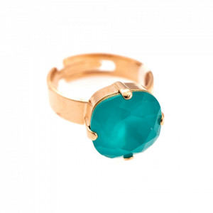 Inel placat cu Aur roz de 24K, cu cristale Swarovski, Sapphire Sky | 7326/4-029RG-Multicolor-7531