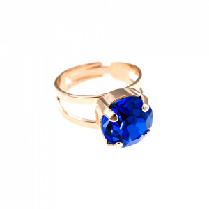 Inel placat cu Aur roz de 24K, cu cristale originale, September Lucky Birthstone | 7048-206RG