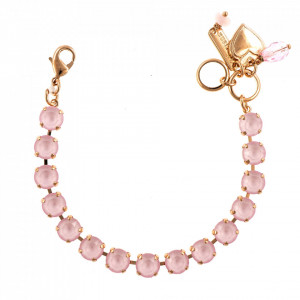 Bratara placata cu Aur roz de 24K, cu cristale Swarovski, Powder Rose | 4252-121121RG-Roz-1032