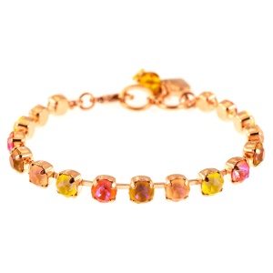 Bratara placata cu Aur roz de 24K, cu cristale Swarovski, Candy | 4430-136-1RG