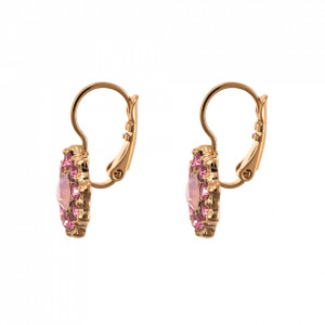 Cercei placati cu Aur roz de 24K, cu cristale Swarovski, Antigua | 1157-223-1RG6-Roz-5702
