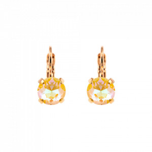 Cercei placati cu Aur roz de 24K, cu cristale Swarovski, Yellow Brick Road | 1440-141RG6-Galben-5762