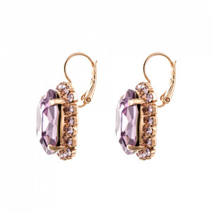 Cercei placati cu Aur roz de 24K, cu cristale Swarovski, Elizabeth | 1090/1-212212RG6-Multicolor-2102