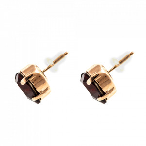 Cercei placati cu Aur roz de 24K, cu cristale Swarovski, Lady in Red | 1100/2-208RG2-Rosu-2152