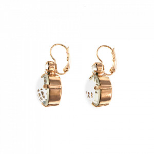 Cercei placati cu Aur roz de 24K, cu cristale Swarovski, On a Clear Day | 1506-001001RG6-Transparent-6452