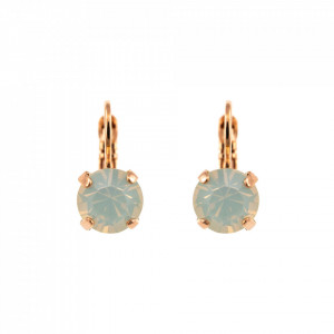 Cercei placati cu Aur roz de 24K, cu cristale Swarovski, Seashell | 1440-234RG6-Alb-5952