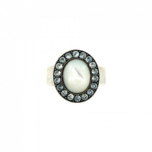Inel placat cu Argint 925, cu cristale Swarovski, Forever | 7130-M1049SP-Alb-8282