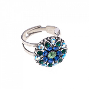 Inel placat cu Argint 925, cu cristale Swarovski, Guardian Angel | 7217-17SP-Multicolor-7812
