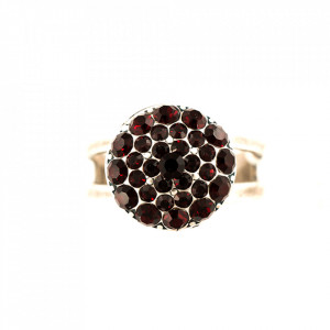 Inel placat cu Argint 925, cu cristale Swarovski, Lady In Red | 7141/1-208208SP-Rosu-8332