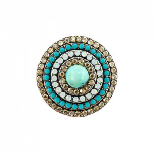 Inel placat cu Argint 925, cu cristale Swarovski, Sapphire Sky | 7078-M807SP-Multicolor-8042