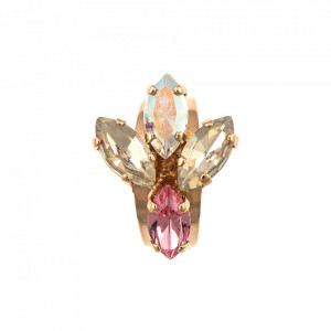 Inel placat cu Aur roz de 24K, cu cristale Swarovski, Aura | 7238/5-1112RG-Multicolor-7902