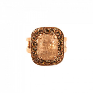 Inel placat cu Aur roz de 24K, cu cristale originale, Breakfast at Tiffany’s | 7040/1-362ICERG