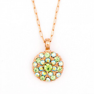 Inel placat cu Aur roz de 24K, cu cristale Swarovski, Guardian Angel | 7217-214RG-Verde-8452
