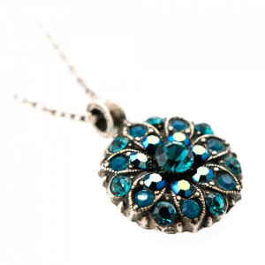 Pandantiv cu lant placat cu Argint 925, cu cristale Swarovski, Guardian Angel | 5212-3322SP-Multicolor-7242