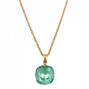 Pandantiv cu lant placat cu Aur roz de 24K, cu cristale Swarovski, Silky Sage DeLite | 5326/4-169RG-Verde-6922
