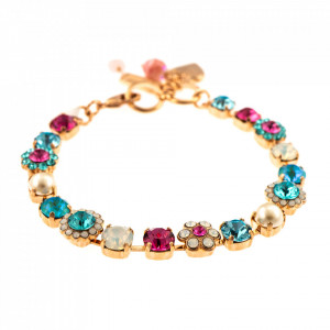 Bratara placata cu Aur roz de 24K, cu cristale originale, Memories of Montmartre | 4173/3-1146RG