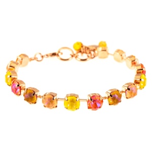 Bratara placata cu Aur roz de 24K, cu cristale Swarovski, Candy | 4252-136-1RG