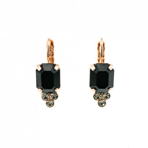 Cercei placati cu Aur roz de 24K, cu cristale Swarovski, Check Mate | 1009-280215RG6-Multicolor-1313
