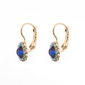Cercei placati cu Aur roz de 24K, cu cristale Swarovski, Cotton Candy - The Sweet Life | 1133-144RG6-Multicolor-2213