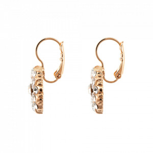 Cercei placati cu Aur roz de 24K, cu cristale Swarovski, Guardian Angel | 1029-001001RG6-Transparent-1643