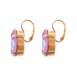 Cercei placati cu Aur roz de 24K, cu cristale Swarovski, Lavender | 1098/5-144RG6-Multicolor-2133